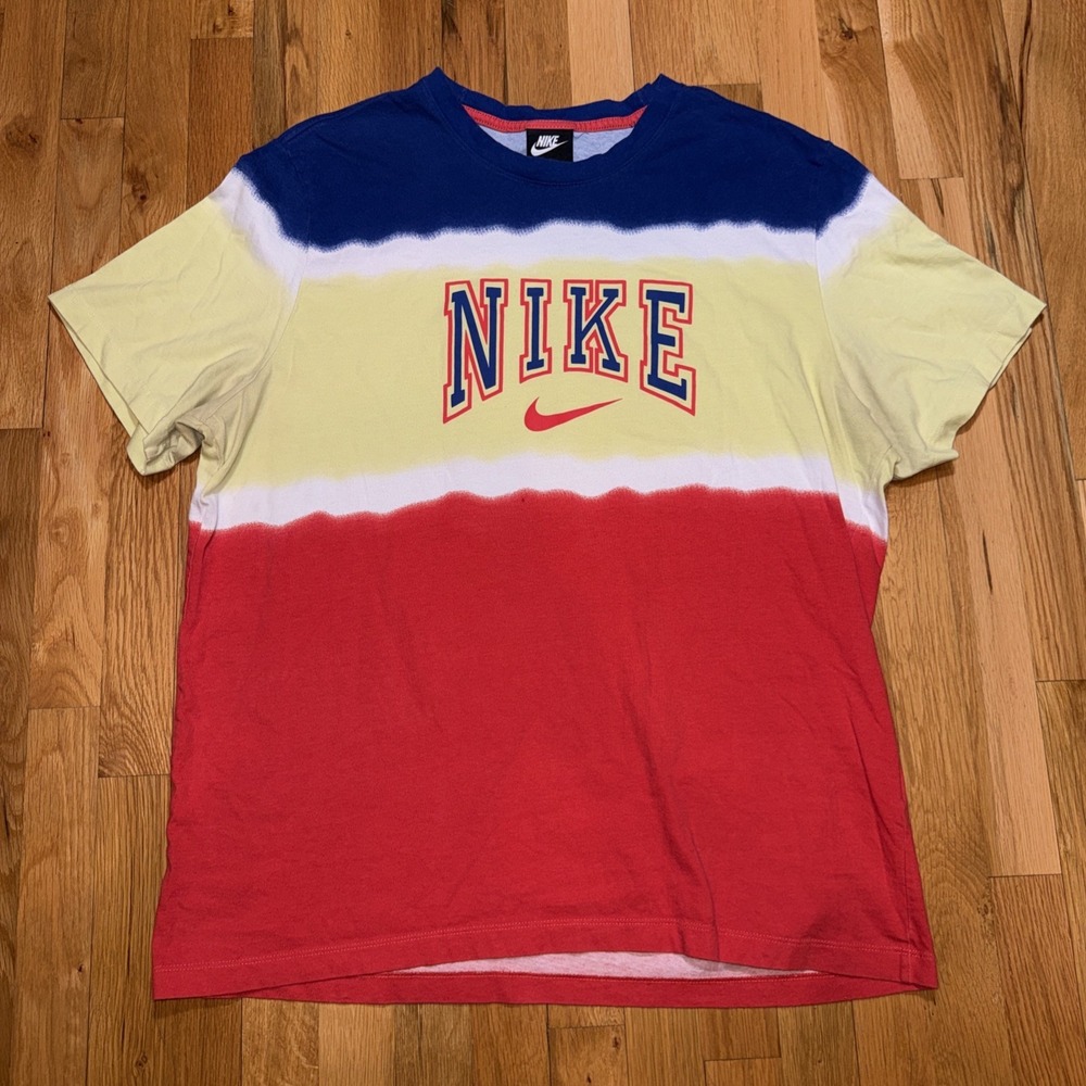 Nike Tie‎ Dye Exclusive Shirt - Blue, white, yellow & red. Size XXL